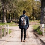 man walking towards the unknown